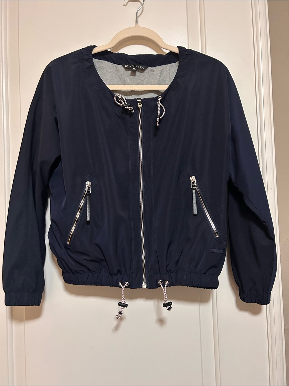💙🔆Athleta Navy Lightweight Bomber Jacket with Drawcord🍓🌼